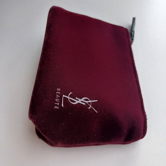 YSL Yves Saint Laurent Mini Velvet Cosmetic Pouch / Bag - NEW - Picture 9 of 9